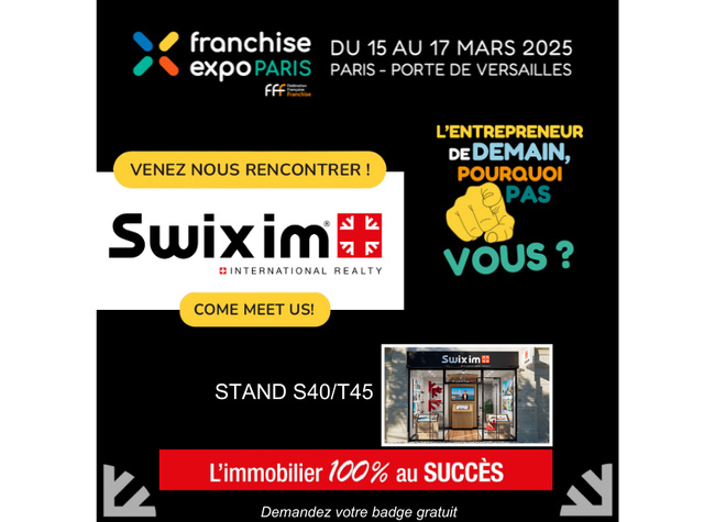 Swixim international annonce sa participation à Franchise Expo Paris 2025 